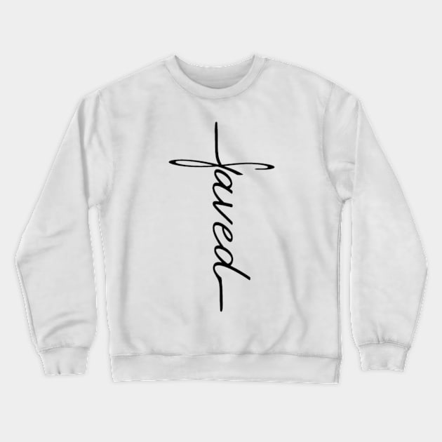 Saved Cross Crewneck Sweatshirt by SunshneSurvival